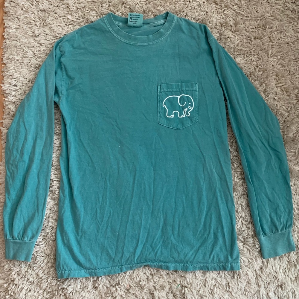 Ivory ella teal and orange long sleeve